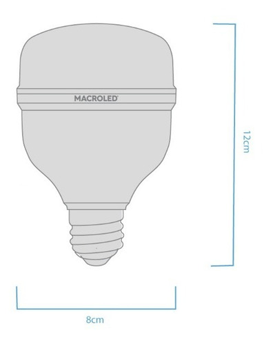 Lampara Led Galponera Bulbon 19w Alta Potencia E27 Luz Fria