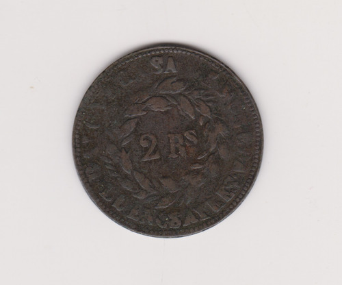 Moneda Argentina Bs As 2 Realesaño 1860 Janson23.2.1 M/bueno