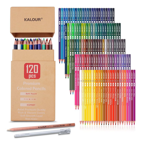 120 Lapices De Colores Kalour Premium Vibrant