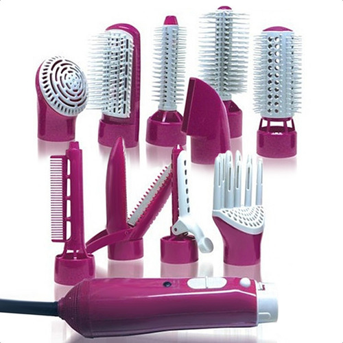 Cepillo Modelador/rizador/secador/alisador/ 10 En 1 220v