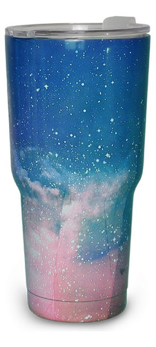 Termo Vaso Para Bebidas 30oz Galaxia Acero Inox Doble Pared Color Cielo rosa
