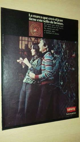 P495 Clipping Publicidad Jean Pantalon Levi's Año 1975