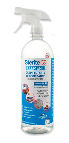 Sterite Element Spray Desinfectante Aromatiza Elimina Olores
