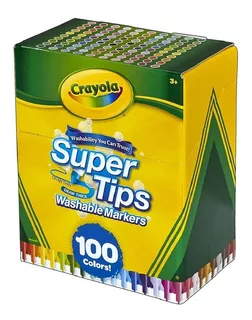 Crayola Super Tips 100 Unidades Marcadores Lavables