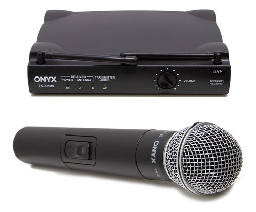 Microfone Sem Fio Tk U120 Uhf Onyx Cor Preto