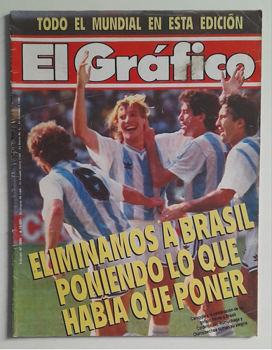 Revista El Grafico 3690 Argentina Brasil Mundial 90 Caniggia