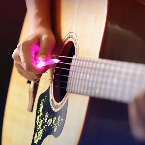 Púa De Guitarra Con Iluminación Led, Ukelele, Bajo