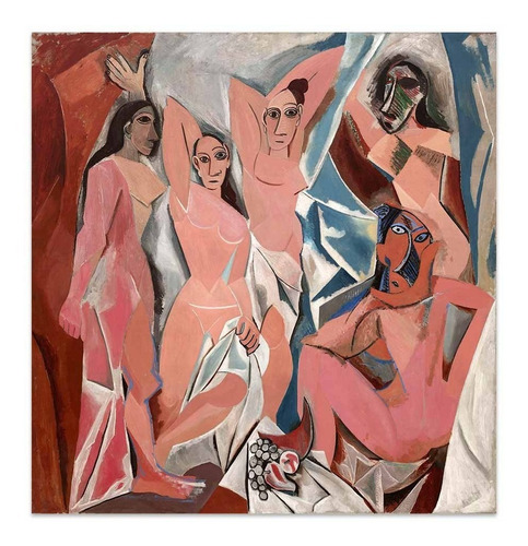 Cuadro Canvas Las Señoritas De Avignon Picasso 40x40  M Y C