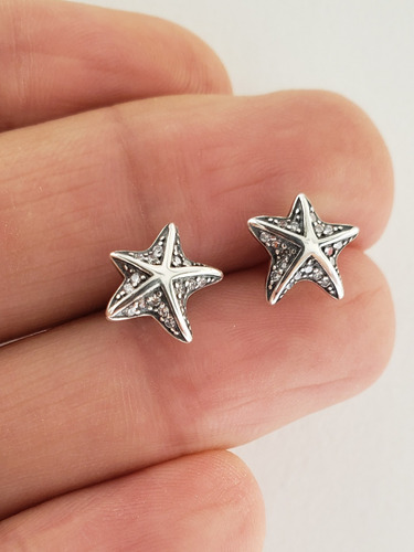 Imagen 3 de 7 de Aros Estilo Pandor Modelo Estrella