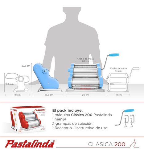 Pastalinda Máquina Clásica 200 Celeste