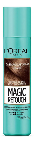 Cubre Canas Raices Temporal Loreal Magic Retouch Castaño Cla