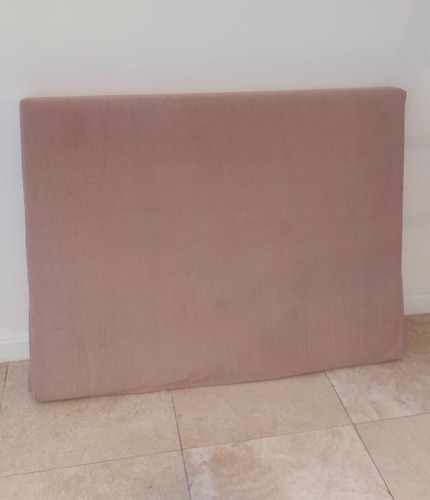 Respaldo De Cama 1 Plaza Con Funda Tusor Rosa 106 Cm X 82 Blanco (Usado)