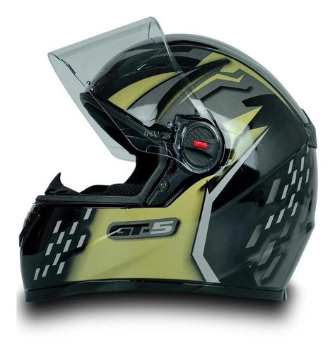 Imagem 5 de 6 de Capacete Fechado Fw3 Gt 5 Gt2 Viseira Cristal Com Narigueira