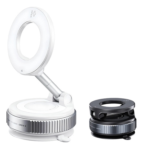 Suporte Celular Magnético Rotativo 360 Com Ventosa Dobrável