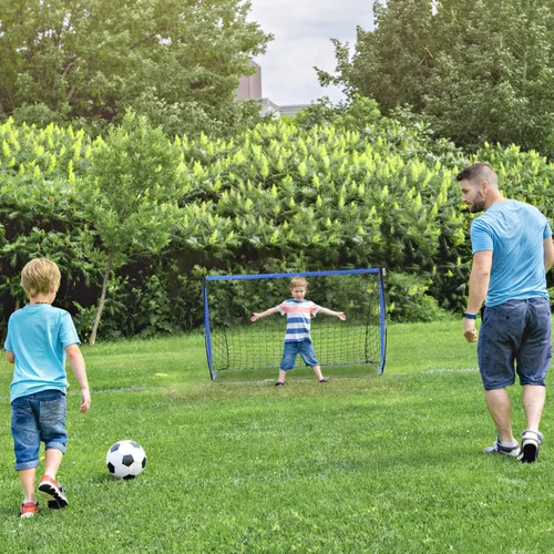 Porterías de fútbol para patio trasero para niños, juego de redes de fútbol  portátiles, 2 paquetes de portería de fútbol desplegable con bolsa de