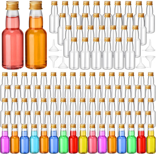 120 Mini Botellas De Licor, Botella De Alcohol De Plástico, 