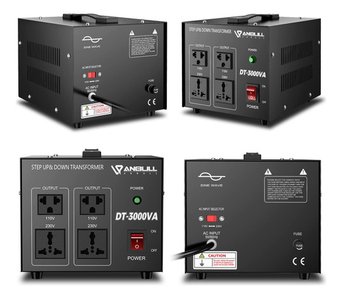 Transformador Convertidor De Tensión Anbull 3000w Step Up/do