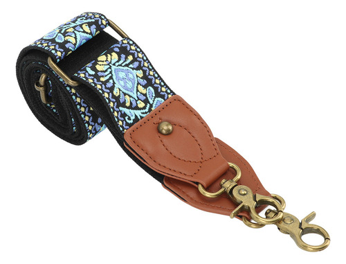 // Correa De Cámara De Estilo Étnico Azul, Tejida Retro,