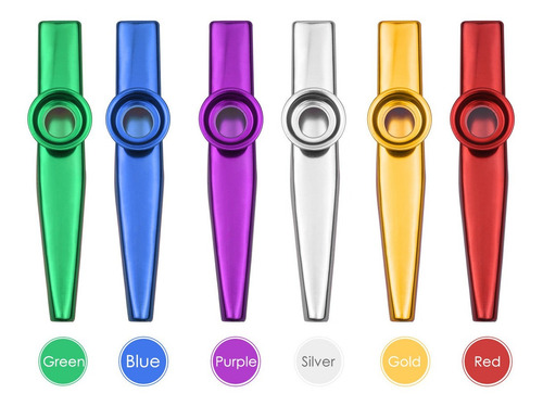Imagen 4 de 6 de Muslady 6 Piezas De Aleación De Aluminio Kazoo Instrumento