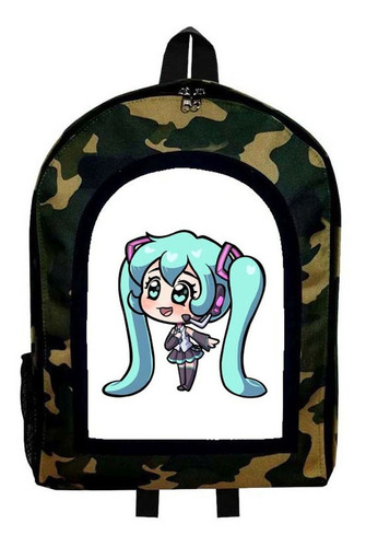 Mochila Camuflada Hatsune Miku Modelo 15