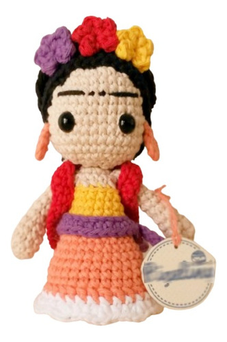 Muñeca Chibi Frida Kahlo Amigurumi Tejida - Pipelino