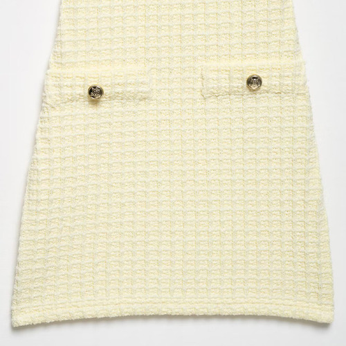 Moda Sin Espalda Con Botones Amarillos Con Willshela Women