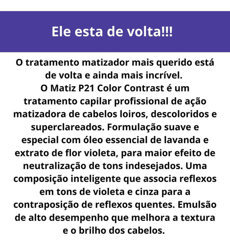 Combo Matizador Cond. E Shamp Cabelo Loiro 240 Ml Grandha