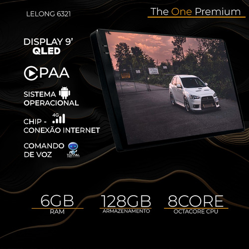 Multimidia Peugeot 308 9p Octacore Android Carplay 6gb 128gb
