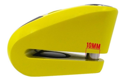 Imagen 4 de 7 de Traba Disco Kovix Con Alarma Amarillo Perno 10mm Hanex Um