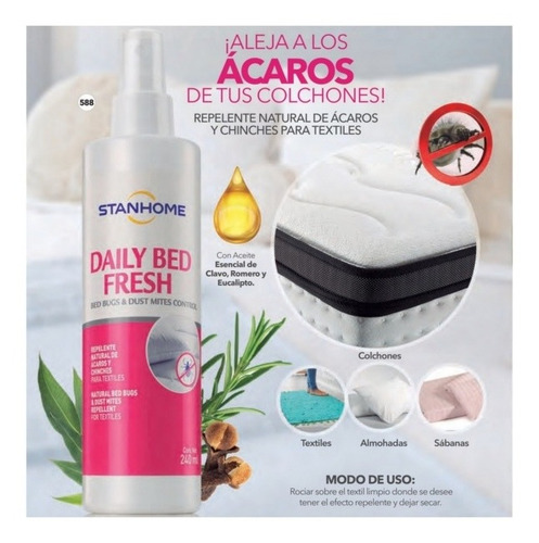 Repelente Ácaros Chinche Natural Cama Stanhome Daily Bed