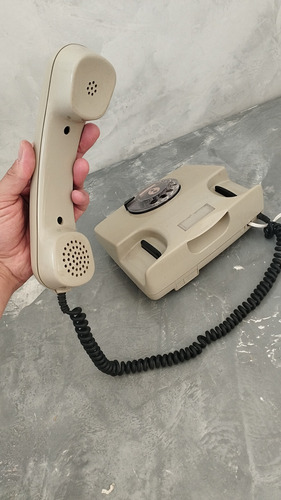 Telefono Fijo Antiguo Entel Con Disco Color Gris Argentina Gris (Usado)