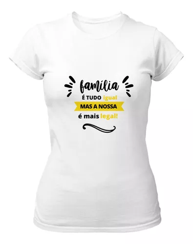 HFB Camiseta Masculina - Família é Tudo Igual - Preto - P 