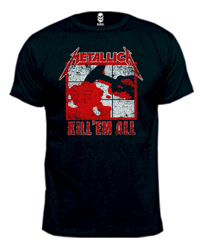 Remera Metallica Kill'em All 100% Algodón Premium Peinado