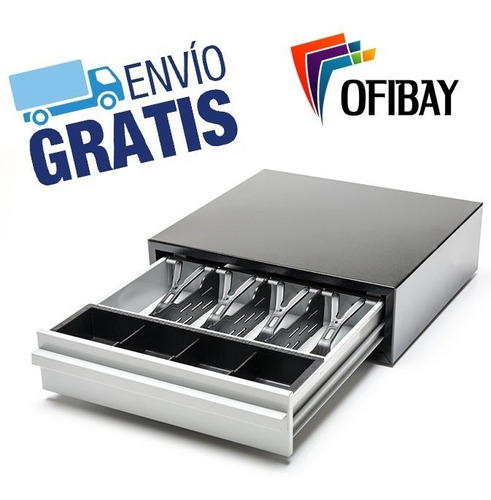 Caja Cajon Para Dinero 4 Billetes Gaveta Registradora Plata