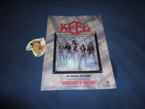 Keel - Publicidad De Disco (revista Hit Parade 1987)28x20 Cm