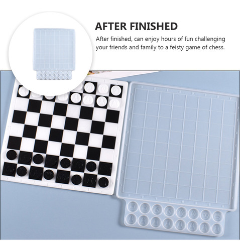 Molde De Resina Epoxi De Cristal Diy Para Ajedrez, Piezas De