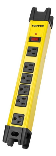Multicontacto 6 Entradas 1200j Cable 90cm Surtek Sp6
