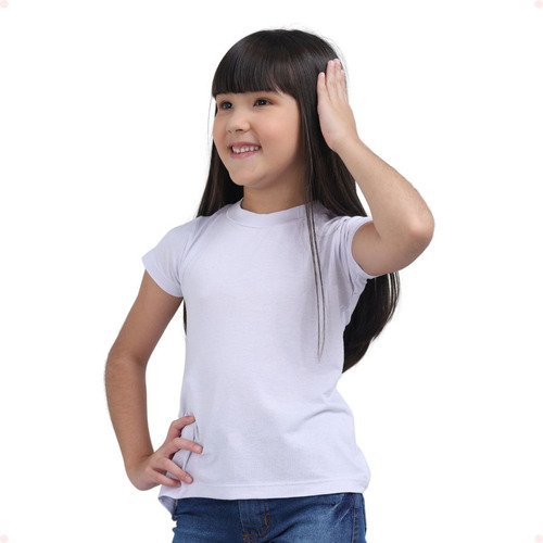 T Shirt  Infantil Menina Babylook Liso Moda Menina Premium