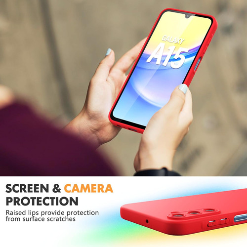 Funda 9 Colores Líquida Silicona Tpu Para Samsung Galaxy A15 Negro+rojo+azul+amarillo+rosa+verde+rosa+blanco+púrpura Samsung Galaxy A15 4g/5g
