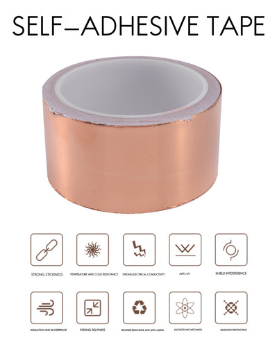 Cinta De Lámina De Cobre De 50 Mm X 30 M Para Blindaje Emi C