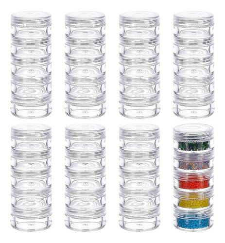 Recipientes De Plástico Redondos Apilables De 5 G/5 Ml, 8 Co