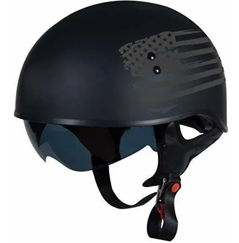 Medio Casco Torc T55 Spec-op Con Gráfico De Bandera (negro P