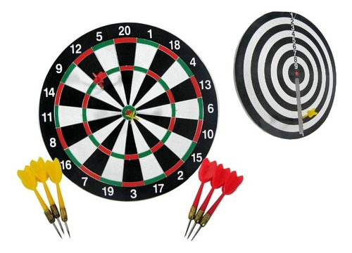 Jogo De Dardos Profissional 40cm Kit Alvo Com 6 Dardos