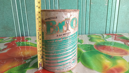Lata Vacía Antigua Marca Brio Aceite Pemex Colección (Usado)