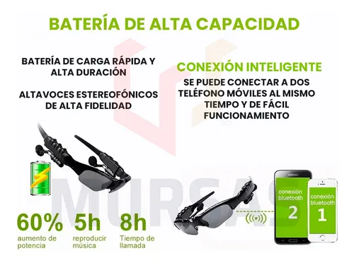 Gafas De Sol Y Audífonos Inalámbricos Bluetooth Unisex