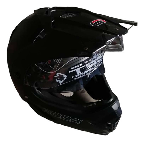 Casco Roda Rocky Negro Mate Cross Calle Xl