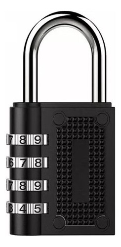 Candado De Combinación 4 Dígitos Mini Locker Seguridad Color Negro
