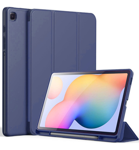 Case Para Galaxy Tab S6 Lite P610 P615 Con Portalápiz Navy