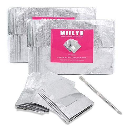 Miilye - Papel De Aluminio Para Quitar Esmalte De Acrílico