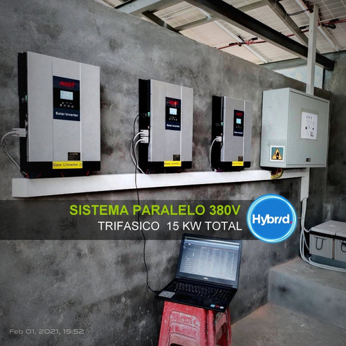 Imagen 5 de 10 de Must Kit Solar Completo Hibrido 9900w/dia Inverter 5kw Mh9-5